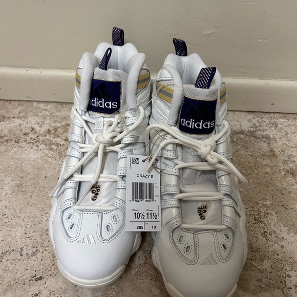 NEW adidas Crazy 8 'Core White Purple' - IF4523 Kobe Bryant Lakers 98 Size 14/15 - Picture 4 of 6